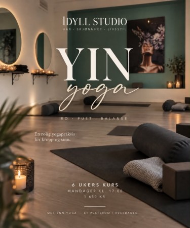 6 ukers Yin Yoga- kl 17:00 Oppstart 4 Januar 2027